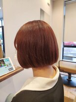 レジェ(LEGE) 切りっぱなしボブ×ピンクブラウン【タッセルボブ/ボブ】
