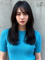 エイチ ウルフカット 大阪梅田(811)&nbsp;レイヤーボブヘアカラーバレイヤージュ50代くるみちゃんヘア