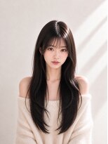 ウィーニード 栄(WENEED)&nbsp;韓国ロングレイヤー × シースルーバング