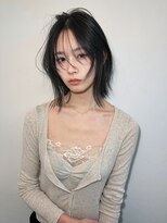 ノク(nok)&nbsp;フェイスレイヤー_ハッシュカットグレージュデザインカラー