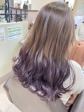 アールモンドヘア新世界 裾colour♪