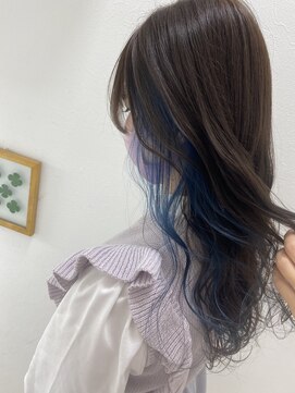 美容室 パルス 静岡鷹匠店(PALS) インナーブルーカラー　髪質改善　透明感カラー　ミディアム