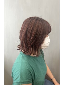 トップヘアー 中庄店(TOP HAIR fuapua) ボブ／ピンクカラー／外ハネ