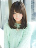 前髪パーマ/ショコラアッシュ/ヘルシースタイル/ふんわりカール