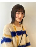 【sheta/表参道】ミディアムレイヤーウルフボブ外はねオリーブ