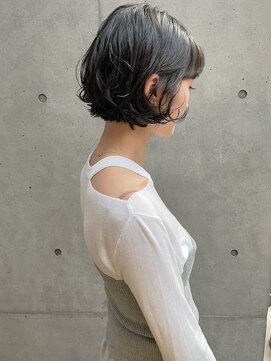 エッセンス(THE ESSENCE) bob perm切りっぱなしボブエアリーロング美髪ピンクブラウン