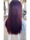 AO hair  ワインレッド