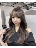 ワン バイ ジ エクト(One by The Ect) レイヤーロング/グレージュカラー/韓国ヘア