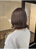 20代30代40代ダブルカラー透明感毛先パーマ肩ライン外ハネ