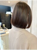 福山人気髪質改善ストレート内巻きボブアッシュブラウン20代30代