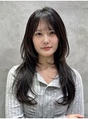 新潟／万代　髪質改善暗髪ウルフレイヤー