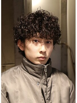ヘアカロン 熊本本店(Hair CALON) メンズパーマカラーブラウンプードルパーマ熊本下通