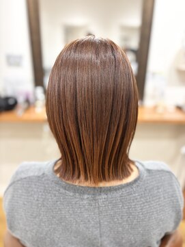 ジャガラ 津田沼店(JAGARA) 切りっぱなしボブ×オレンジブラウン