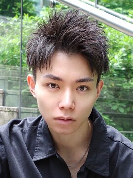 アンサー 渋谷(ANSWER) スパイキーショートツイストスパイラルパーマ短髪ツーブロック