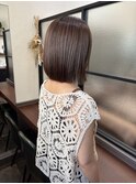 髪質改善ストレート_切りっぱなしショート