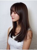[元住吉駅/髪質改善/縮毛矯正/黒髪/小顔/ココアベージュ]