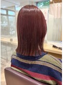 結べるボブ×暖色カラー