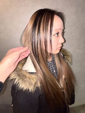 アルレン(Allen) アンブレラカラー/ミルクティーベージュ「宇都宮/ブリーチ」