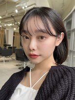 メゾンアクア 表参道(Maison ACQUA) 切りっぱなしボブナチュラルボブミディアム前髪縮毛矯正表参道