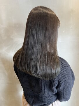 ベルベットヘア 千早店(Velvet hair) 髪質改善カラー×オリーブグレー【みつ】