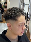 MEN’S/サーフカール/刈り上げセンターパート/表参道駅/青山 