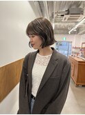 【RIE】柔らかオリーブベージュ×ボブ