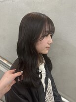 エイチ(H)&nbsp;ショート外ハネボブヘアカラー40代韓国ボブイヤリングカラー