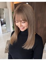 零秒女髪 千里丘店&nbsp;上品で透明感ある艶髪セミロングスタイル髪質改善美髪艶感