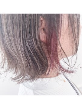 テクライズ 豊橋店(TECHRISE) ミルクベージュ×ピンクインナーカラー