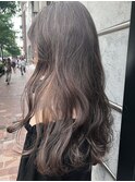 ラベンダーグレージュ_毛先パーマアッシュブラウン