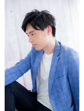 ミック 日暮里店(miq) サイドグラデーション黒髪無造作ショートb1