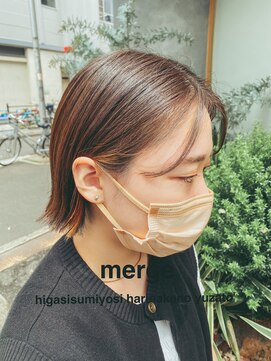 ヘアメイク マージ(hair make merge) 《東住吉区/デザインカラー》切りっぱなし×もみライト