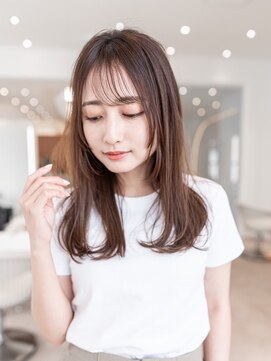 ハバナ 渋谷(HAVANA) 20代30代大人可愛い斜めバンググレージュカラー/レイヤーカット