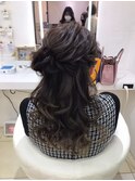 サイドハーフアップ