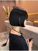 ボブ 似合わせカット イメチェンヘアスタイル フルバング 艶