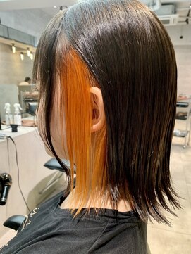 シーク センター南店(seek) インナーカラー オレンジ