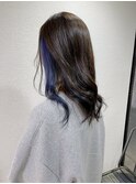 イメチェン似合わせカットインナーブルーロング練馬所沢髪質改善