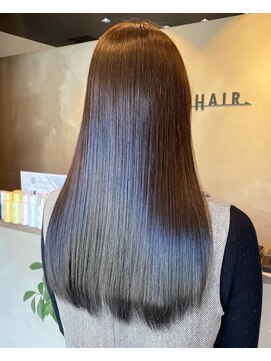 イーラヘアー(ERA HAIR) 柔らかしっとりネイビーカラーロング髪質改善