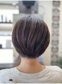 襟足美人ショートボブ×艶復活白髪染め