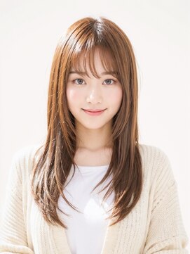 トゥーリ 藤崎店(tuuli) 大人女性◆艶レイヤー前髪ピンクベージュ 髪質改善 縮毛矯正