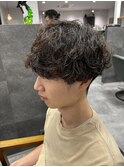 波巻きパーマ