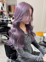 ランテルディ 渋谷(LANTERDIT)&nbsp;ラベンダーカラー　透明感　ダメージレスカラー　顔周りカット