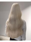 11410髪質改善金髪ホワイトブロンドマロンベージュストレート