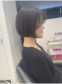 20代30代40代 ボブ 内巻き 切りっぱなし ショート