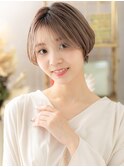 ■グレーベージュ刈り上げマッシュショートボブ611志木10代20代