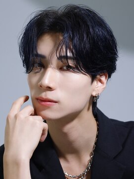 リップス 表参道店(LIPPS) 【センターパート】毛流れブルーブラック