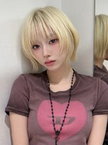 サロウィンフレンテ 新宿三丁目(SALOWIN Frente)&nbsp;石塚／ぱっつん顔まわりウルフレイヤーミニタッセルボブ10代20代