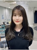 透明感カラーアッシュグレージュレイヤーカット髪質改善