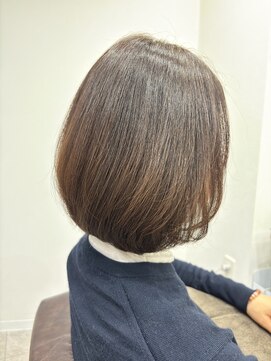 内巻きボブ/髪質改善//ピンクブラウン/グレイカラー/艶髪