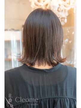 ♪オリーブグレー小顔レイヤーカットクラゲヘアーココアベージュ